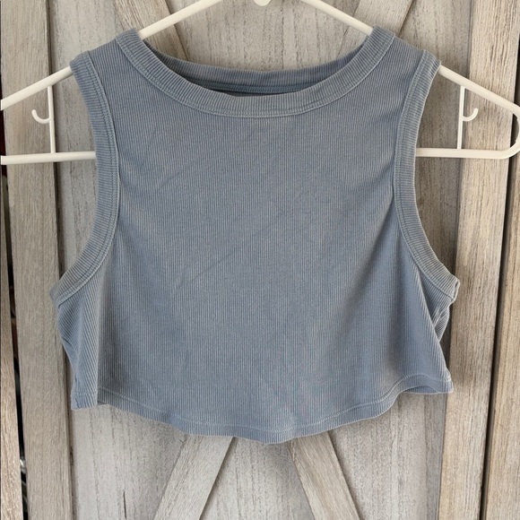 Blue and Gray Crop Tops - Picture 2 of 11
